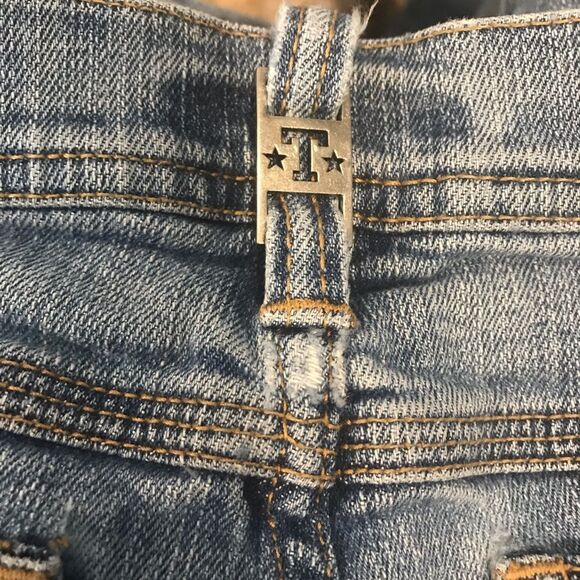 Y2K Tommy Hilfiger Jeans HTX-GKS Rainbow Pocket Jeans sz 7 - Picture 8 of 8